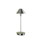 HomeRoots 18” Industrial Bedside Table Lamp With Cone Shade in Brushed Silver Finish