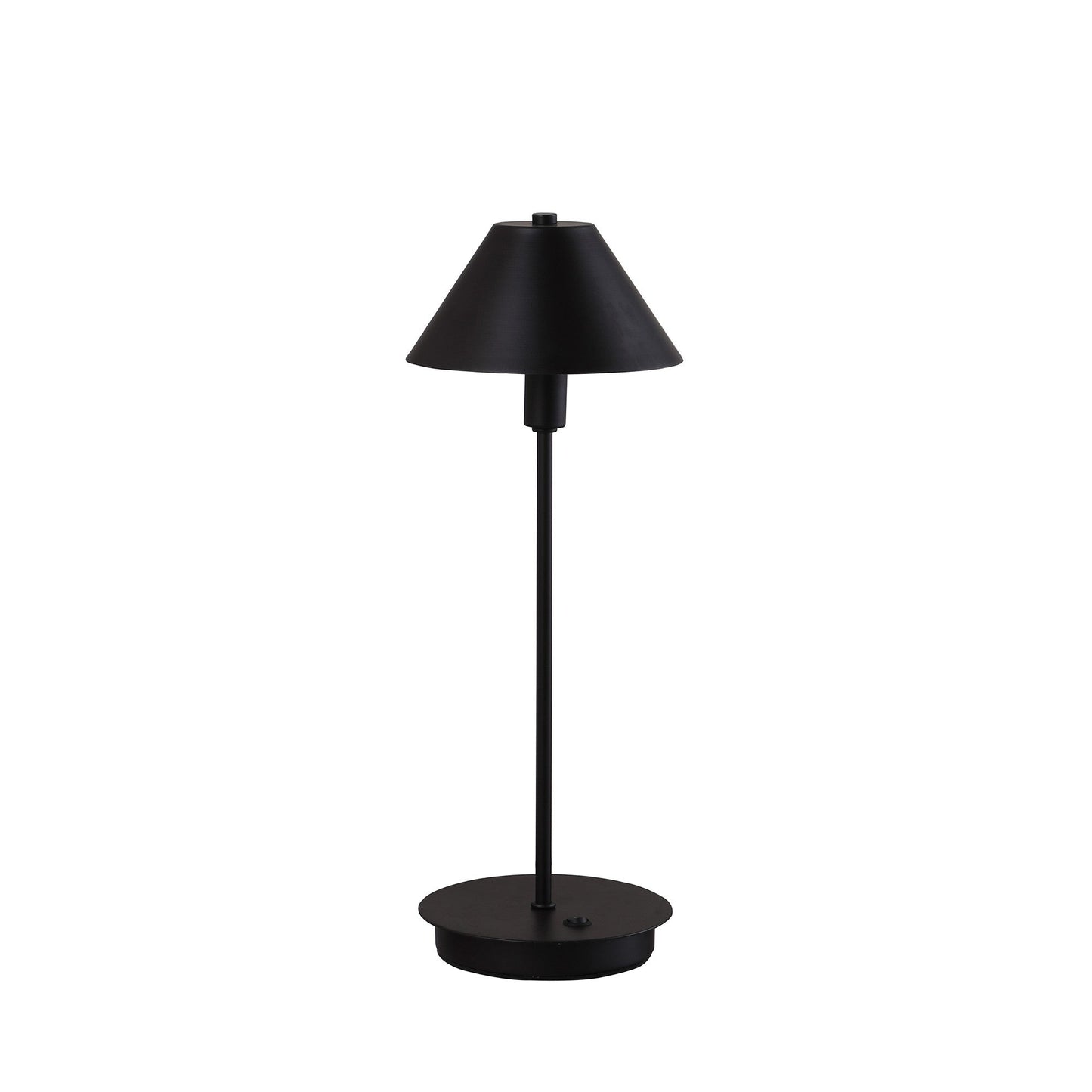 HomeRoots 18” Industrial Bedside Table Lamp in Matte Black Finish