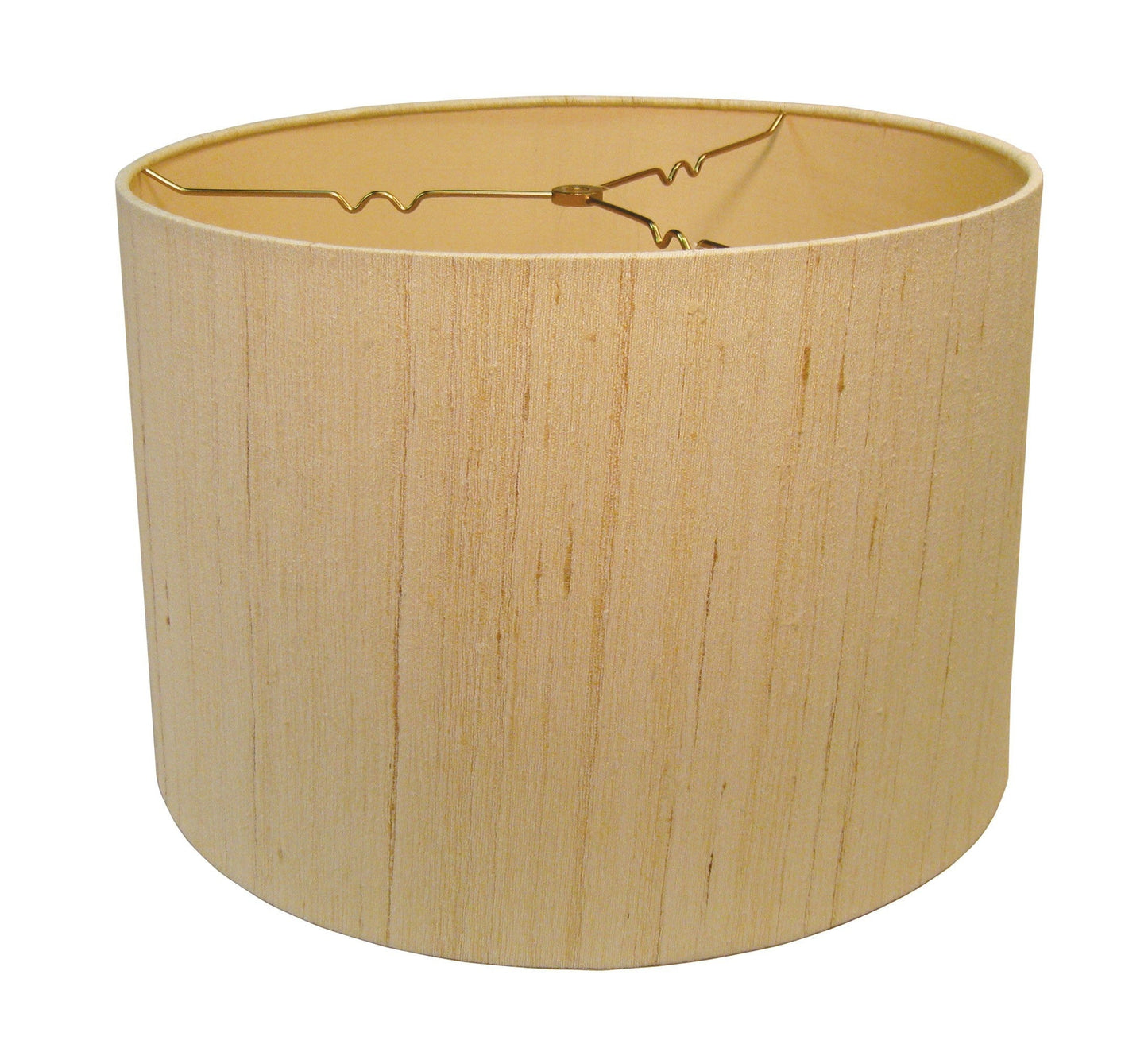 HomeRoots 18" Inherent Slanted Drum Raw Silk Lampshade