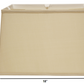 HomeRoots 18" Inherent Throwback Rectangle Pongee Silk Lampshade
