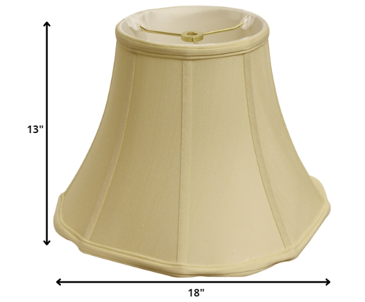 HomeRoots 18" Octagon Monay Shantung Lampshade in Antique White Finish