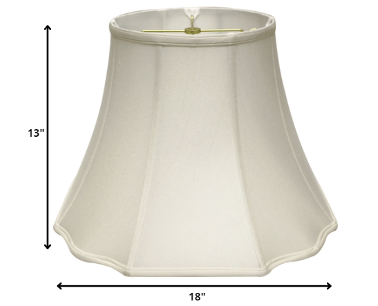 HomeRoots 18" Octagon Monay Shantung Lampshade in White Finish