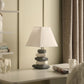 HomeRoots 18” Organic Ceramic Pebbles Table Lamp With White Empire Shade