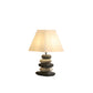 HomeRoots 18” Organic Ceramic Pebbles Table Lamp With White Empire Shade