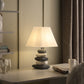 HomeRoots 18” Organic Ceramic Pebbles Table Lamp With White Empire Shade