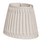 HomeRoots 18" Oval Smocked Pleat Paperback Shantung Lampshade in Cream Finish