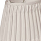 HomeRoots 18" Oval Smocked Pleat Paperback Shantung Lampshade in Cream Finish