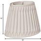 HomeRoots 18" Oval Smocked Pleat Paperback Shantung Lampshade in Cream Finish