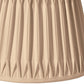 HomeRoots 18" Oval Smocked Pleat Paperback Shantung Lampshade in Vintage Gold Finish