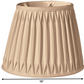 HomeRoots 18" Oval Smocked Pleat Paperback Shantung Lampshade in Vintage Gold Finish