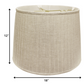 HomeRoots 18" Paperback Linen Lampshade With Side Pleats in Cream Finish