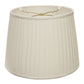 HomeRoots 18" Paperback Linen Lampshade with Side Pleats in White Finish