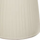 HomeRoots 18" Paperback Linen Lampshade with Side Pleats in White Finish