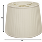 HomeRoots 18" Paperback Linen Lampshade with Side Pleats in White Finish