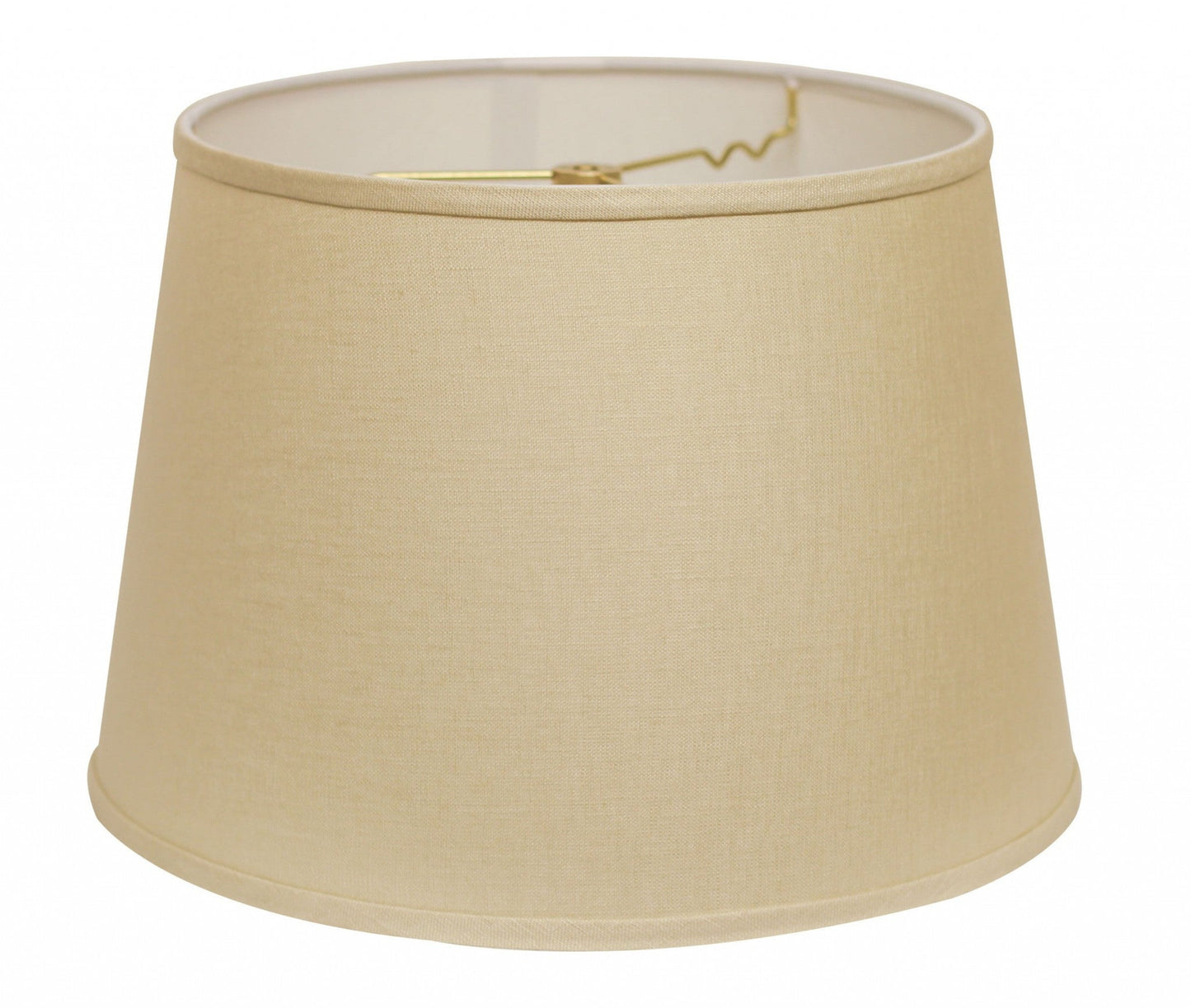 HomeRoots 18" Parchment Rounded Empire Slanted Linen Lampshade in Beige Finish