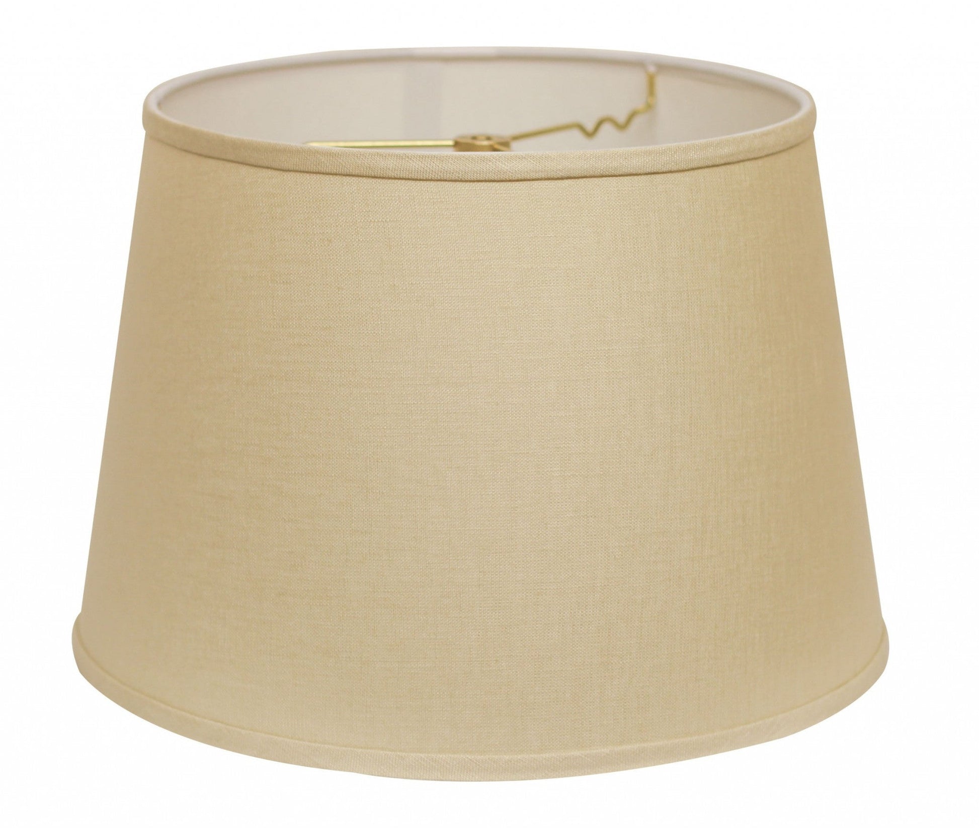 HomeRoots 18" Parchment Rounded Empire Slanted Linen Lampshade in Beige Finish