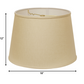 HomeRoots 18" Parchment Rounded Empire Slanted Linen Lampshade in Beige Finish