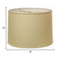 HomeRoots 18" Parchment Throwback Drum Linen Lampshade in Beige Finish