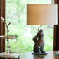 HomeRoots 18" Parchment Throwback Oval Linen Lampshade in Beige Finish