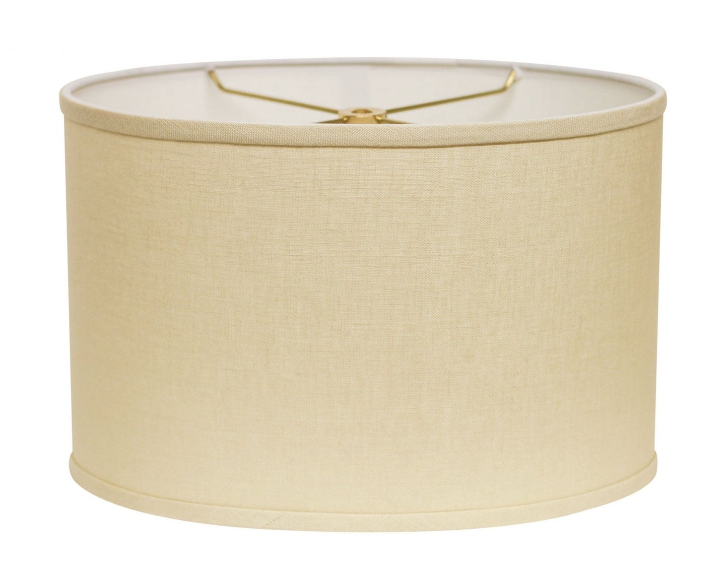 HomeRoots 18" Parchment Throwback Oval Linen Lampshade in Beige Finish