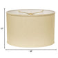 HomeRoots 18" Parchment Throwback Oval Linen Lampshade in Beige Finish