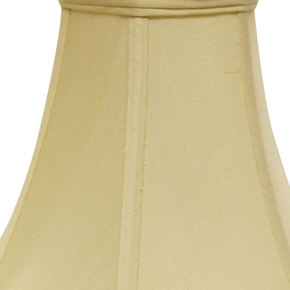 HomeRoots 18" Premium Bell Monay Shantung Lampshade in Antique White Finish