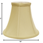 HomeRoots 18" Premium Bell Monay Shantung Lampshade in Antique White Finish