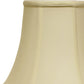 HomeRoots 18" Premium Bell Monay Shantung Lampshade in Ivory Finish