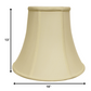 HomeRoots 18" Premium Bell Monay Shantung Lampshade in Ivory Finish