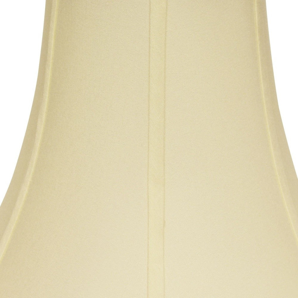 HomeRoots 18" Premium Bell No Slub Lampshade in Ivory Finish