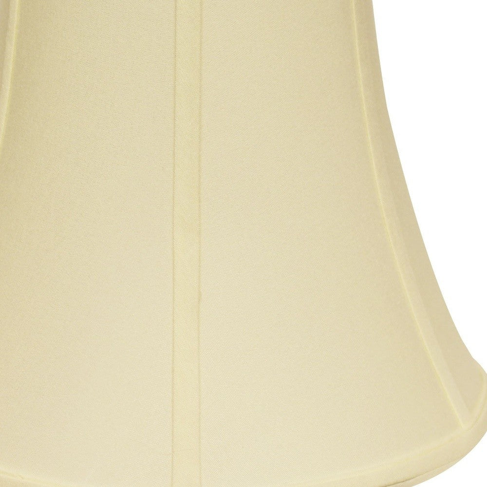 HomeRoots 18" Premium Bell No Slub Lampshade in Ivory Finish