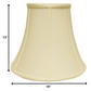 HomeRoots 18" Premium Bell No Slub Lampshade in Ivory Finish