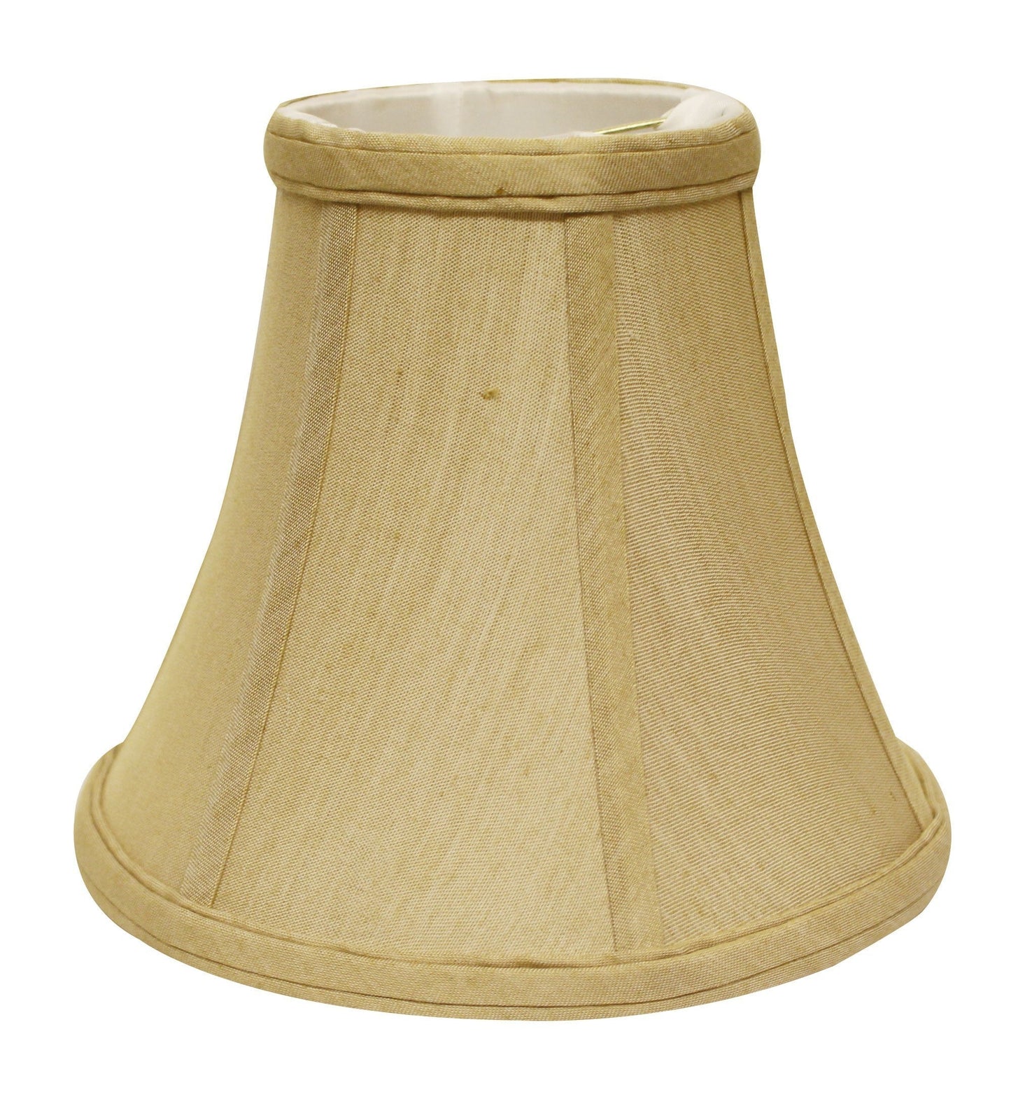 HomeRoots 18" Premium Bell No Slub Lampshade in Pale Brown Finish