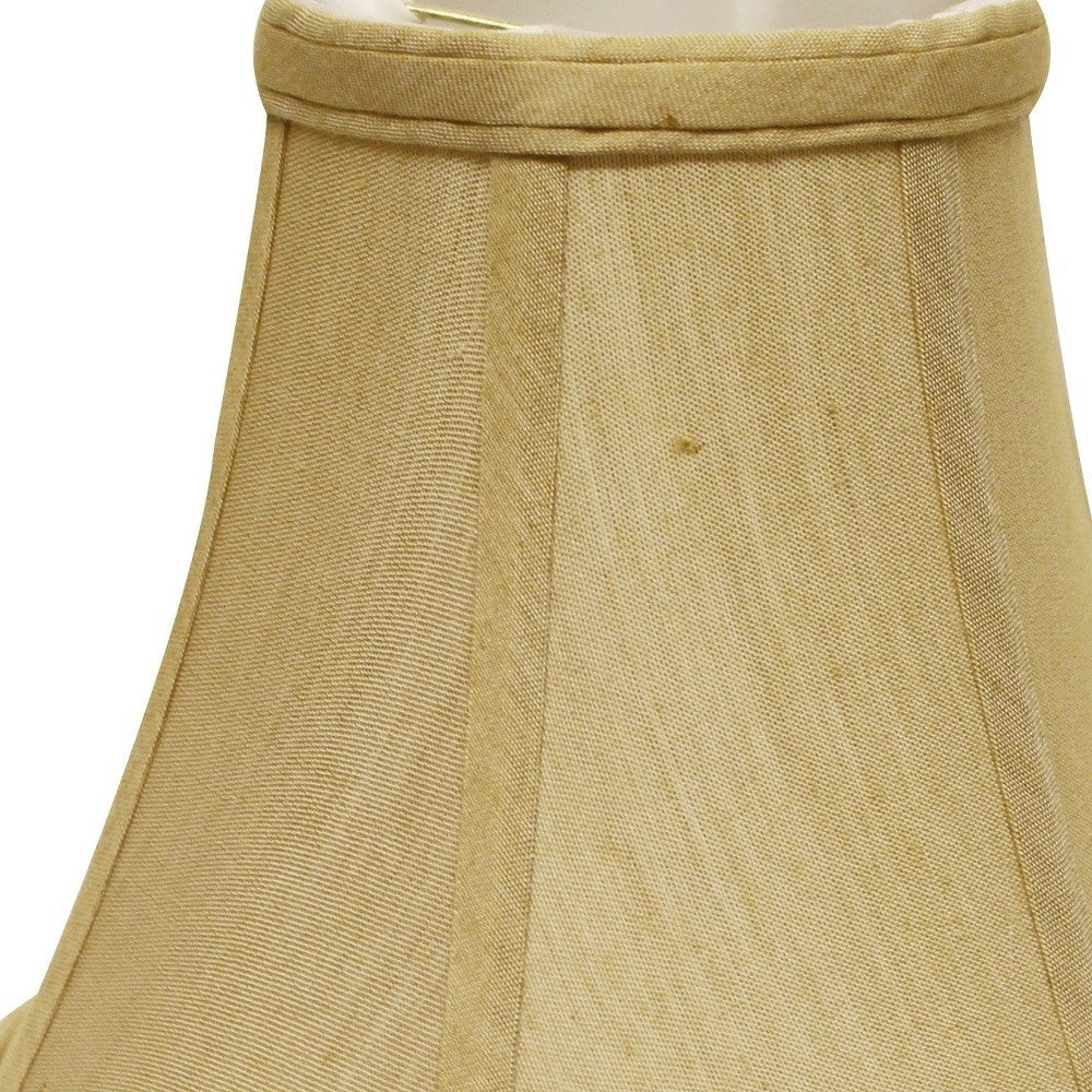 HomeRoots 18" Premium Bell No Slub Lampshade in Pale Brown Finish