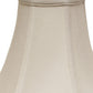 HomeRoots 18" Premium Bell No Slub Lampshade in Snow Finish