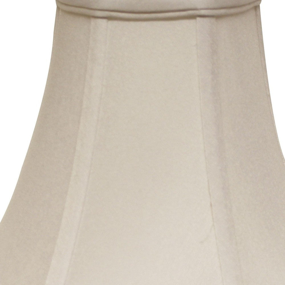 HomeRoots 18" Premium Bell No Slub Lampshade in Snow Finish