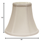 HomeRoots 18" Premium Bell No Slub Lampshade in Snow Finish