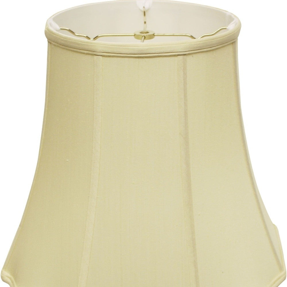 HomeRoots 18" Premium Octagon Monay Shantung Lampshade in Antique White Finish