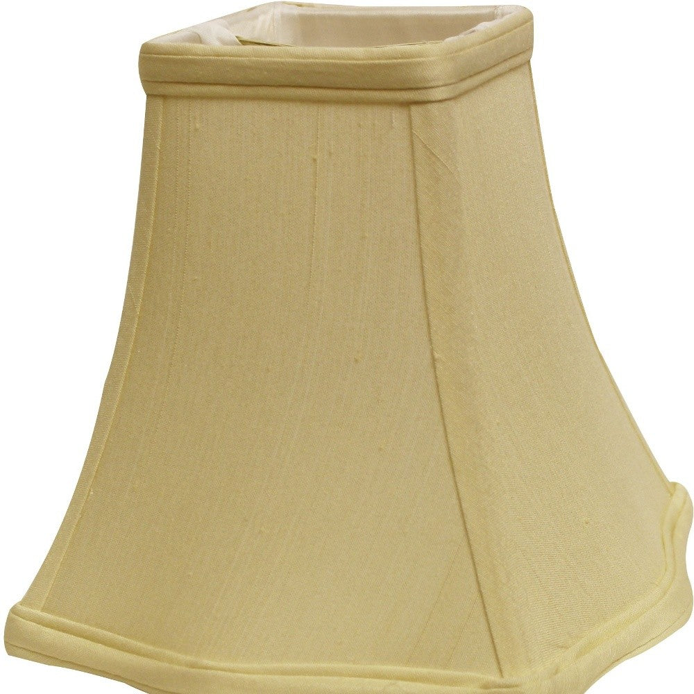 HomeRoots 18" Premium Square Monay Shantung Lampshade in Antique White Finish
