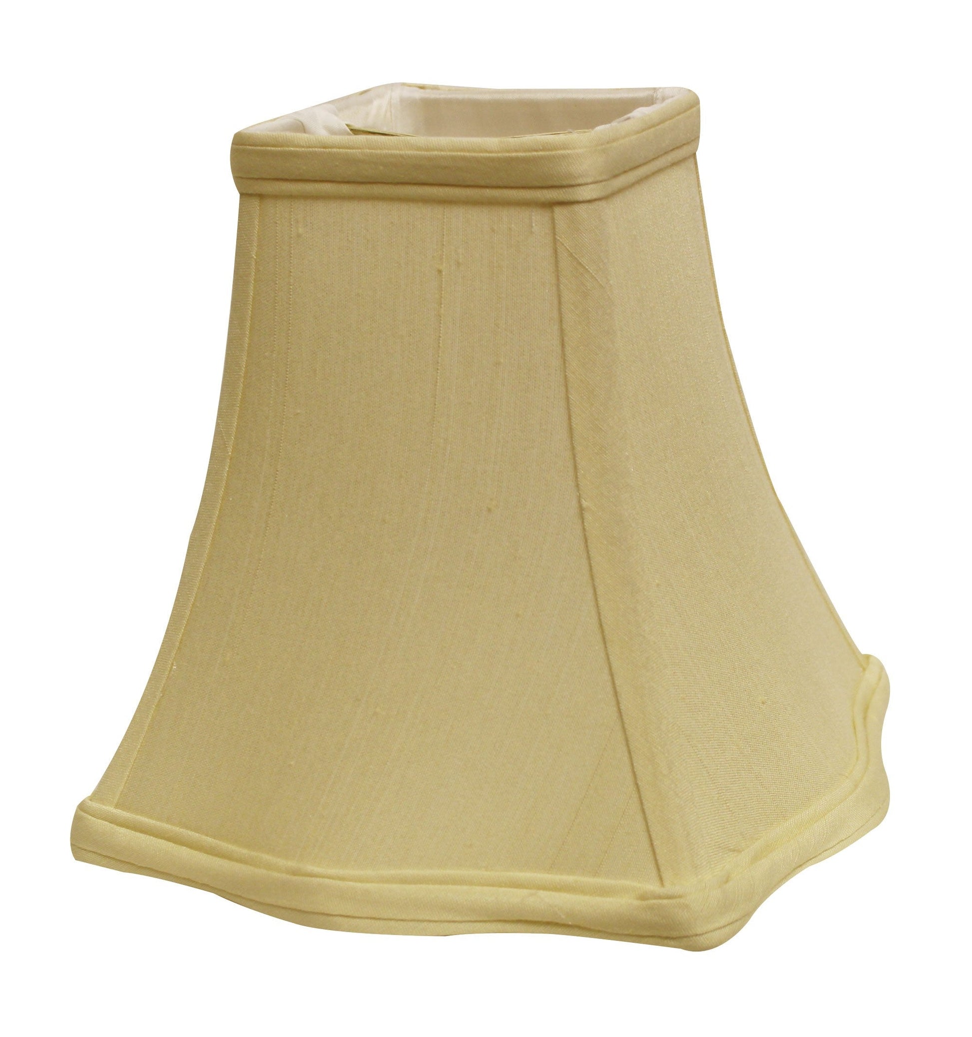 HomeRoots 18" Premium Square Monay Shantung Lampshade in Antique White Finish