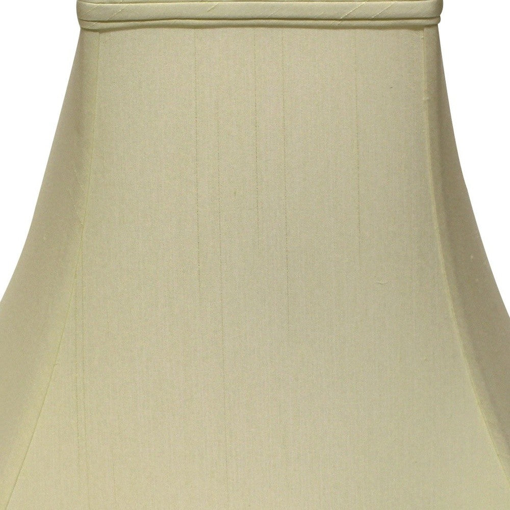 HomeRoots 18" Premium Square Monay Shantung Lampshade in Ivory Finish