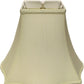 HomeRoots 18" Premium Square Monay Shantung Lampshade in Ivory Finish