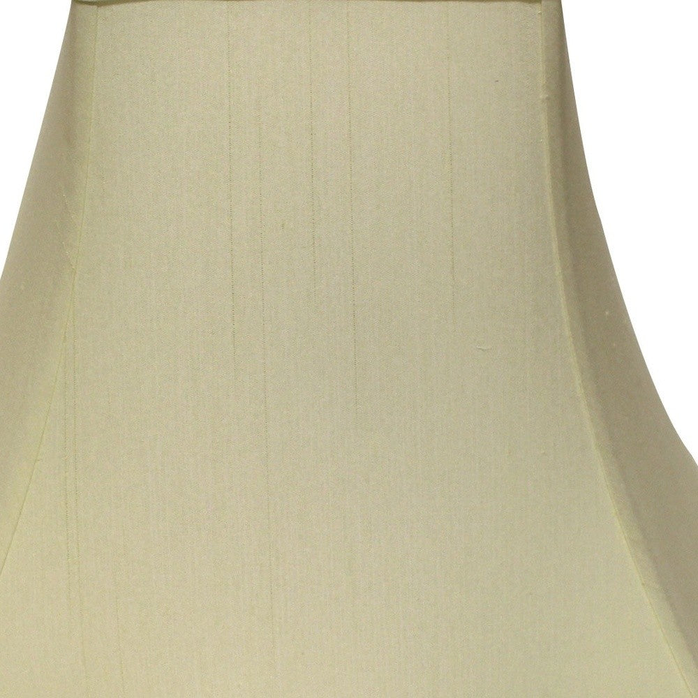 HomeRoots 18" Premium Square Monay Shantung Lampshade in Ivory Finish
