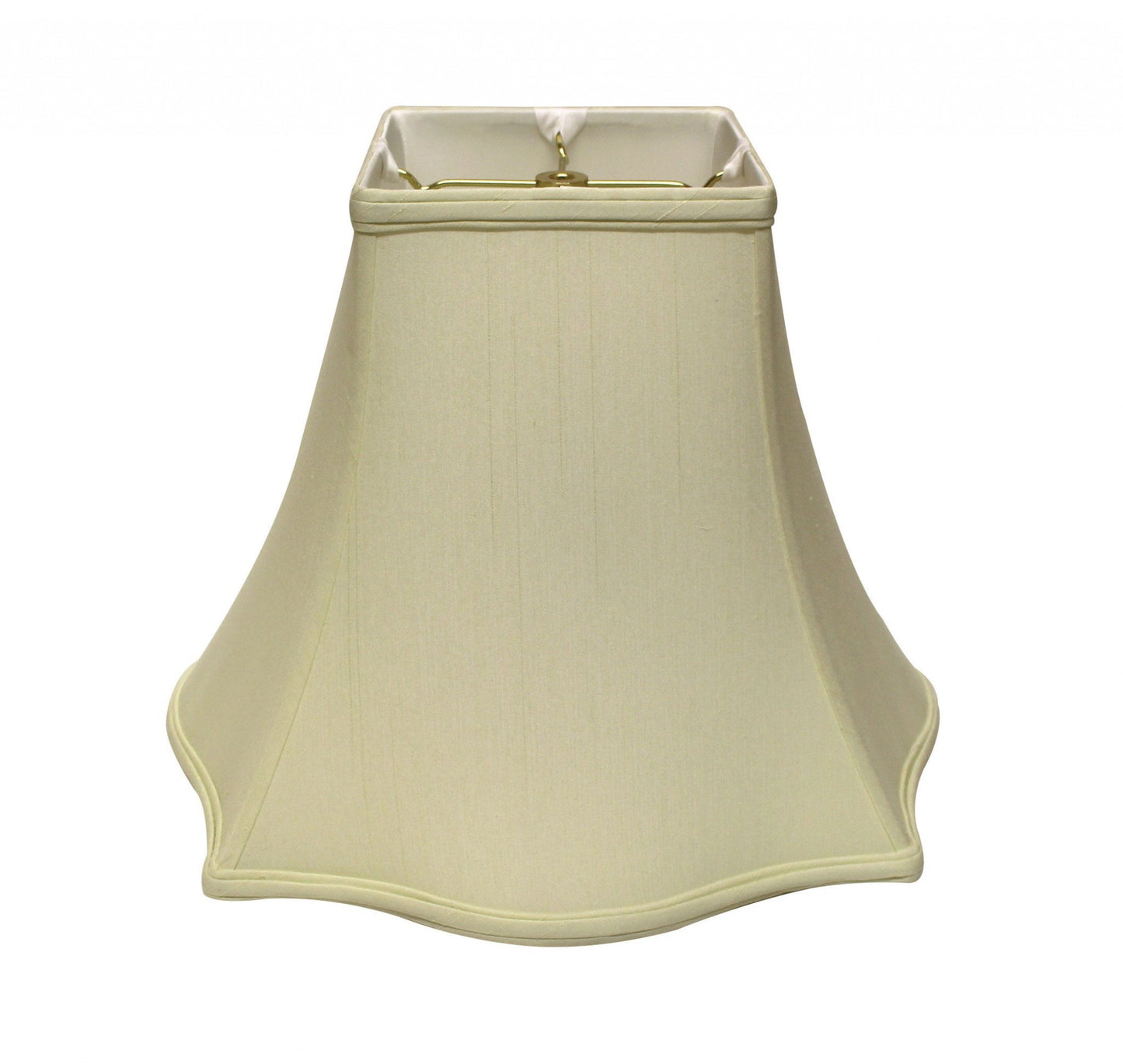 HomeRoots 18" Premium Square Monay Shantung Lampshade in Ivory Finish