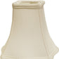HomeRoots 18" Premium Square Monay Shantung Lampshade in White Finish