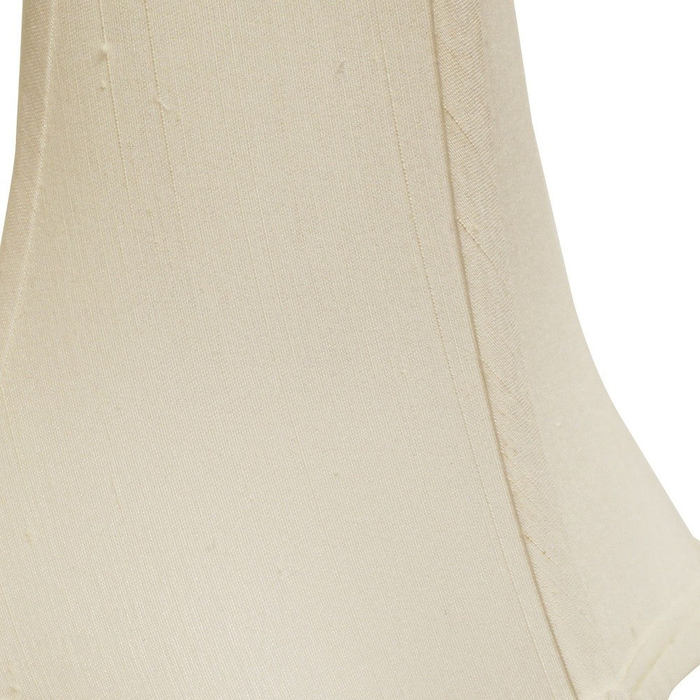 HomeRoots 18" Premium Square Monay Shantung Lampshade in White Finish