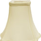 HomeRoots 18" Premium Square No Slub Lampshade in Ivory Finish