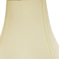 HomeRoots 18" Premium Square No Slub Lampshade in Ivory Finish