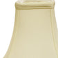 HomeRoots 18" Premium Square No Slub Lampshade in Ivory Finish