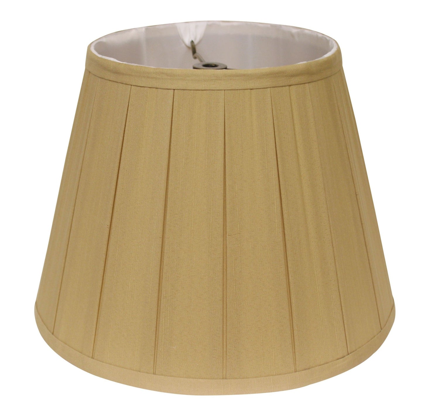 HomeRoots 18" Primrose Slanted Crimped Box Shantung Lampshade in Camel Finish